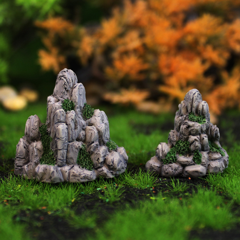Bonsai Garden Miniature - Mini Mountain Miniature Fake Stone Artificial