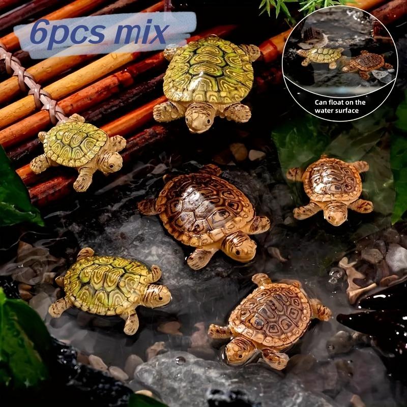 Bonsai Garden Miniature - 6 Mini Turtle Statues for Aquarium