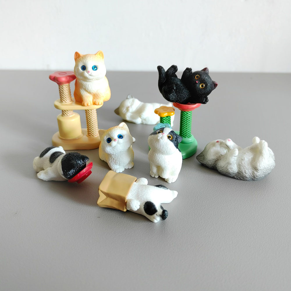 Bonsai Garden Miniature - 4pc Cute Cat Small Animal Model