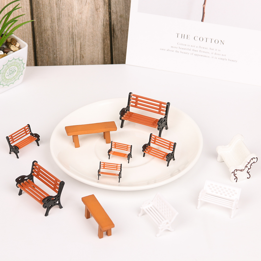 Bonsai Garden Miniature - 1PC Resin Miniature Bench Stools Micro