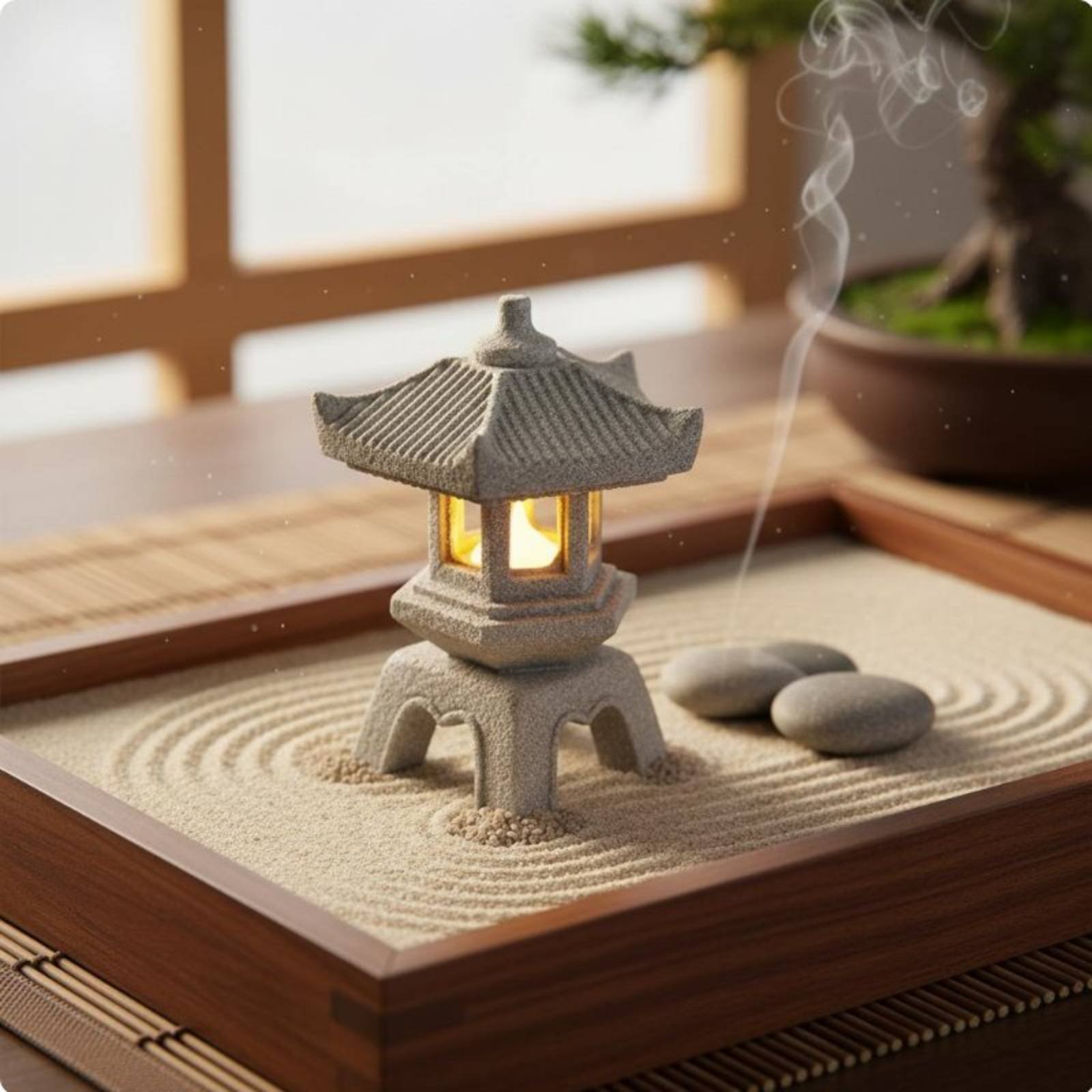 Miniature Stone Lantern Antiqu - огляд і ціна Bonsai Garden Miniature