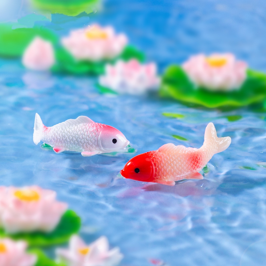 10PCS Mini Koi Fish Resin Gold - огляд і ціна Bonsai Garden Miniature