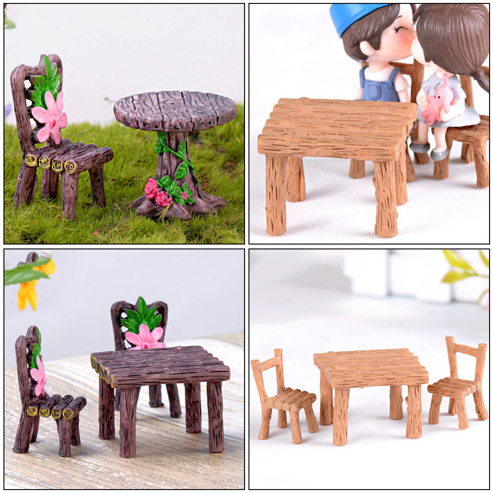 5Sets Mini Resin Miniature Cha - огляд і ціна Bonsai Garden Miniature